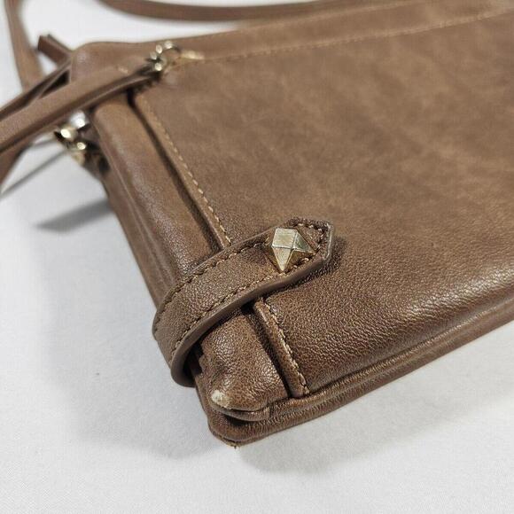 Antique Kraft Front Zipper Cross Body Purse Bag - Picture 3 of 12